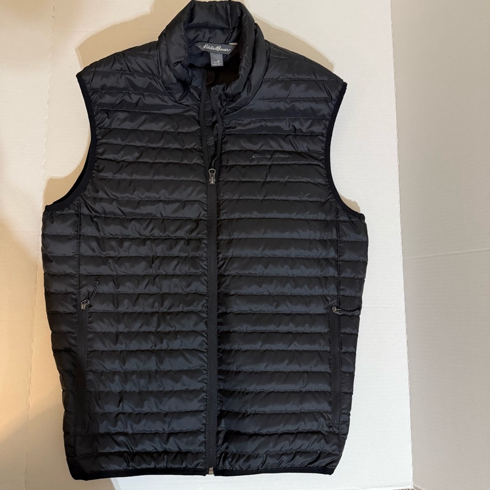 Eddie Bauer Quilted Down Puffer  Black Vest